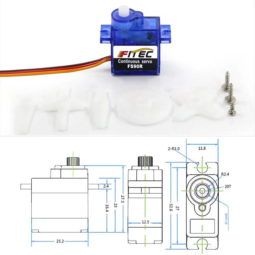 Feetech Mini FS90R Micro Servo - огляд і ціна Rc Helicopter Parts